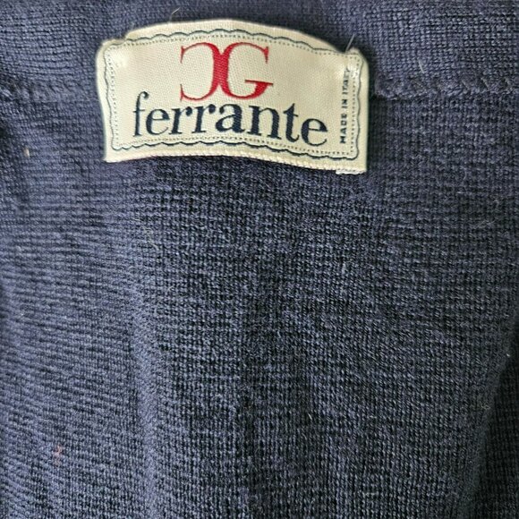 Mens Ferrante Plaid 100% Wool Button Cardigan Vest Made In Italy Chest Size 45 - Picture 11 of 11